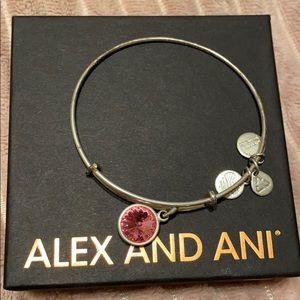 Alex and Ani October birthstone charm bangle